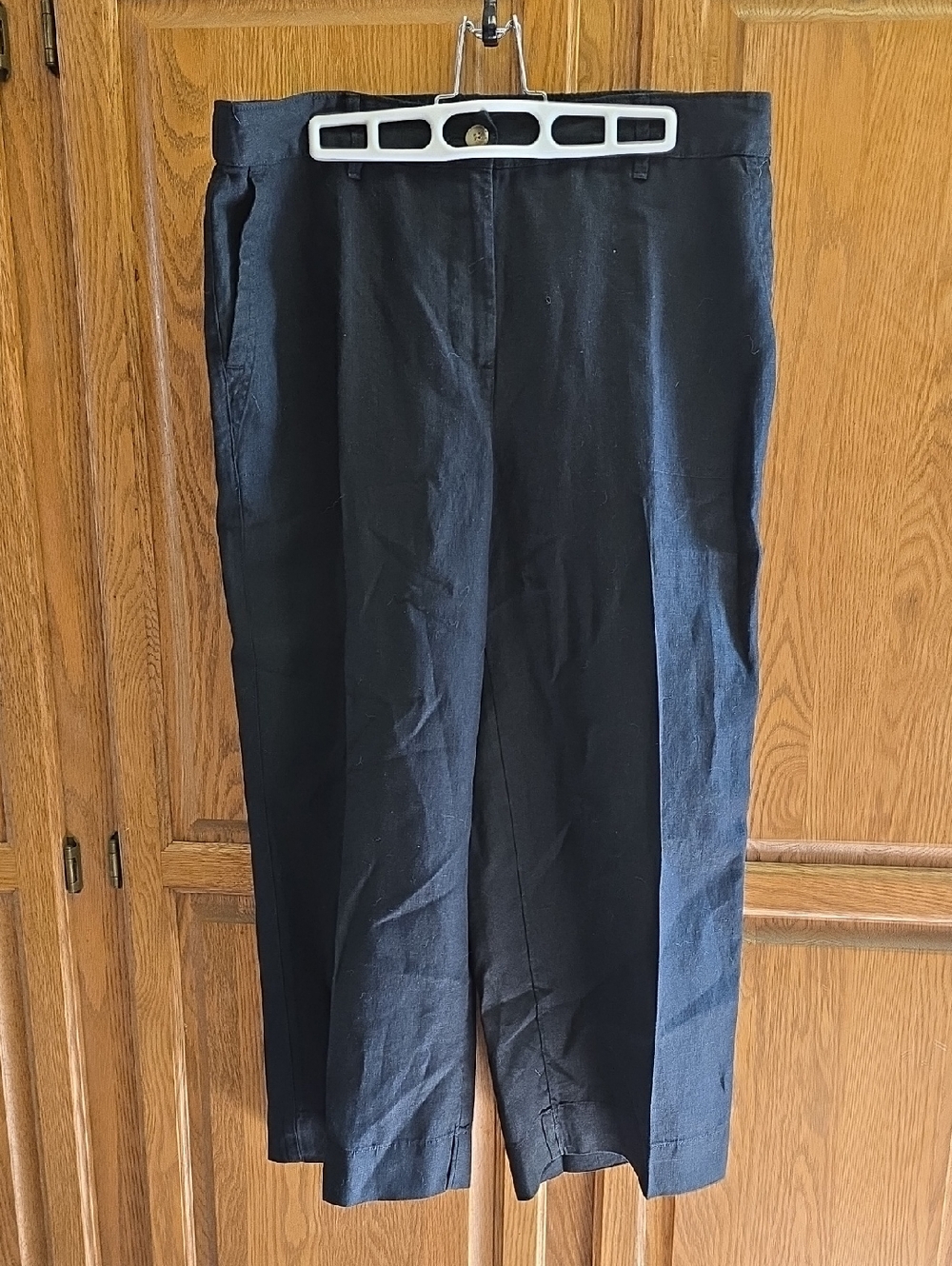J. Jill Women's Black Love Linen Crop Pants Medium